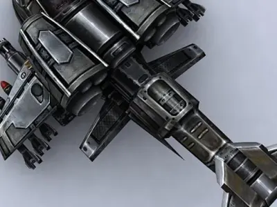 3DRT - Sci-Fi Gunship 2  Low-poly 3D model