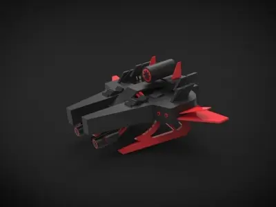 Ultimate Spaceship Low-poly 3D model