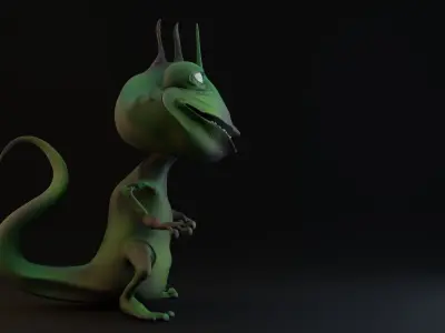 Frogski 3D model dinosaur Low-poly 3D model