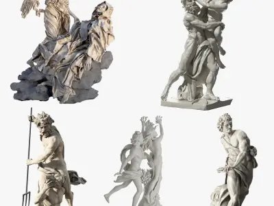 Bernini Statues Collection 3D model