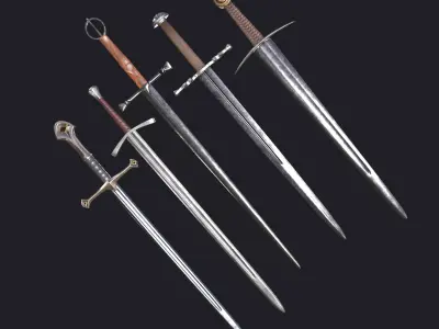 Sword asset Low-poly 3D model purchase