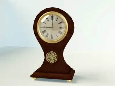 Antique Clock Low-poly 3D model