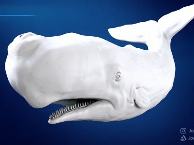 Sperm Whale Game-Ready   Low-poly 3D model