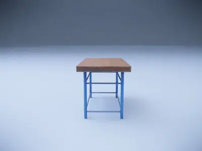 Table for work Low-poly 3D model