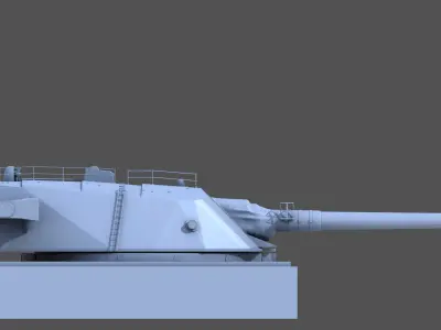 Super Yamato 51cm Twin Turret - 1-72 scale 3D print model