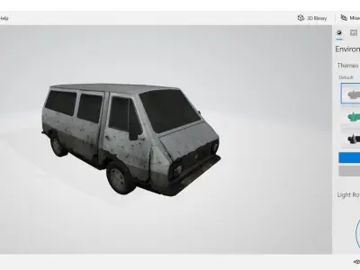 Car - VAN 03 Free low-poly 3D model