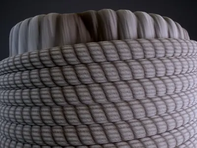 Seamless PBR Rope material Texture