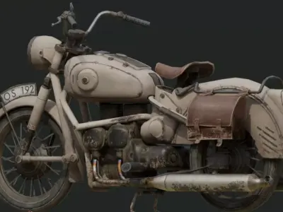 Motorcycle  Low-poly 3D model