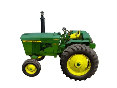 1960s John Deere Tractor Vintage Farm Agricultural Vehicle 3D model