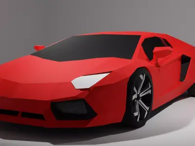 sports car Free low-poly 3D model