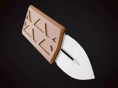 Knife 2 C Low-poly 3D model