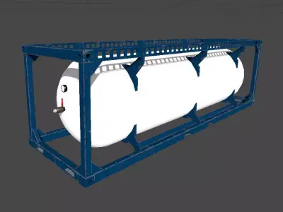 Compressed Gas Cargo Tank Low-poly 3D model