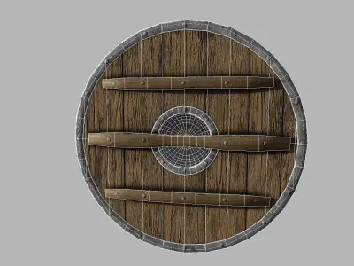 Viking shield Free low-poly 3D model