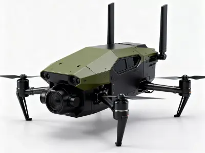 Realistic Tactical Drone 3D Model Low-poly 3D model