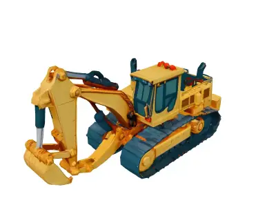 Realistic Excavator 3D Model Low-poly 3D model by Polygonia