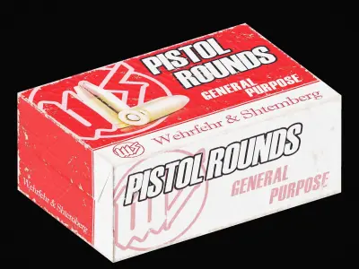 Game Ready Ammo Box - 4 Pack  Low-poly 3D model