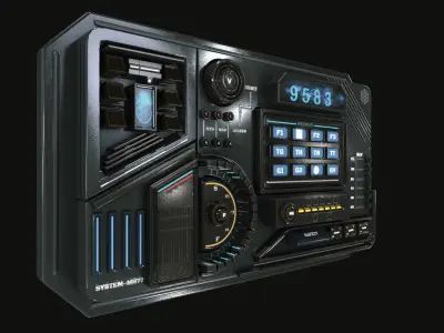 control panel 3D model 2