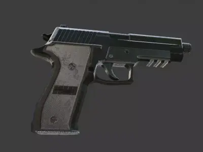 Sig Sauer P226 l Pistol  Free low-poly 3D model