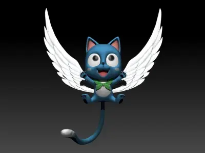 Happy Fairy tail 3D  MODEL  Zbrush OBJ 3D model