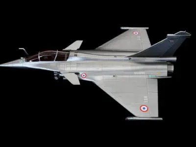 Dassault Rafale- French Strike Fighter Low-poly 3D model
