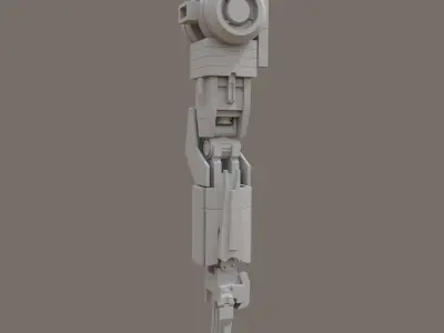 Mecha arm Free low-poly 3D model