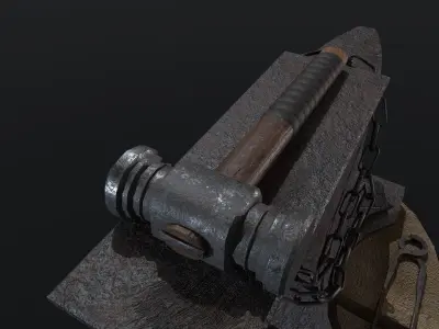 Anvil Forge Pack Low-poly 3D model