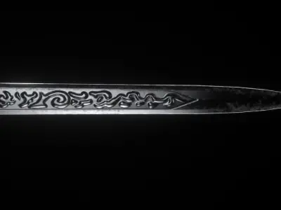 Assassins Creed Syndicate Cane Sword Low-poly 3D model