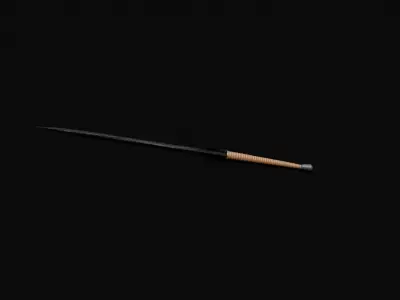 A large two-handed sword Low-poly 3D model