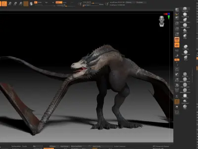 Dinosaur Wyvern Type Dragon 2 Sculpt Project 3D model
