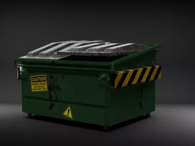 Dumpster 3d model Low-poly 3D model