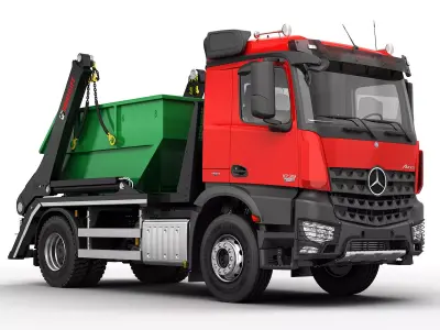 Mercedes Arocs Futura Rigged Animated 3D model
