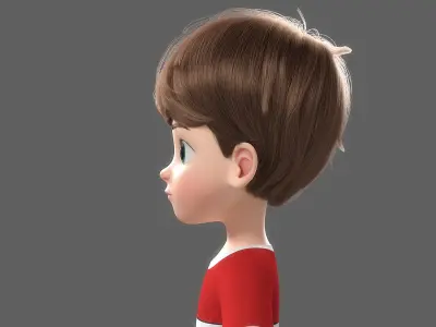 Cartoon Boy NoRig 3D model