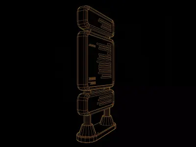 Low Poly Digital Billboard 3D model get
