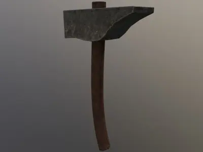 234Medieval - Hammer Game Ready Low Poly 3D Model  Low-poly 3D model