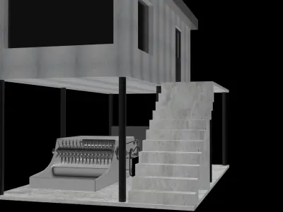 factory 3d model tree house Free low-poly 3D model