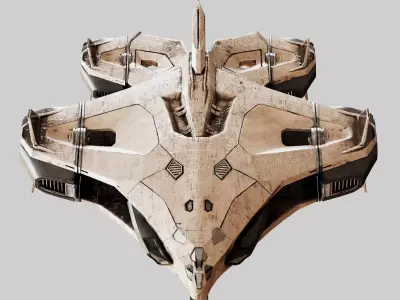 Sci-Fi Shuttle Ship 3D model