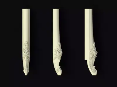 leg High quality 3d models for processing on a cnc machine  3D model 45