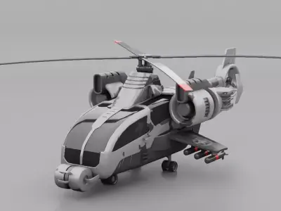 Military Helicopter 3D model by BlenderZone