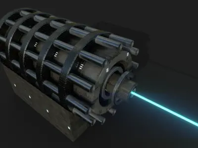 lazer gun Low-poly 3D model purchase