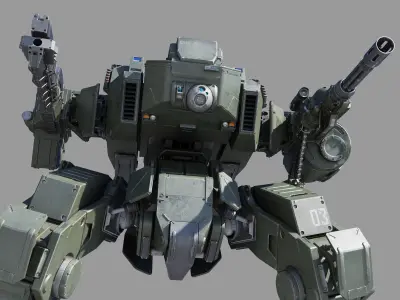 Mech Fighter texture 3D model