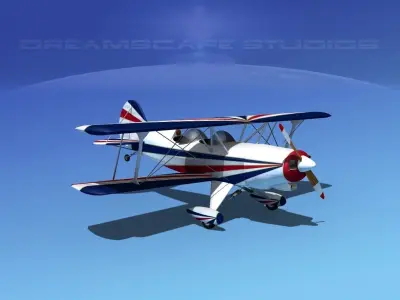 Acro Sport II Biplane 3D model by Dreamscape