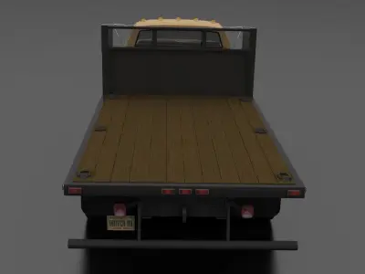 F-Series F-800 Flatbed Truck 1980 Low-poly 3D model