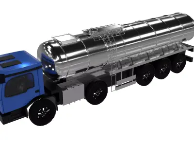 Oil Fuel Truck 3D model