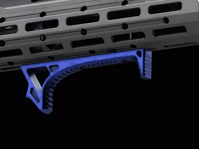 MLOK LINK Curved Foregrip Low-poly 3D model