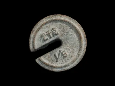 Anydrafts Rusty metal weight 03 Low-poly 3D model