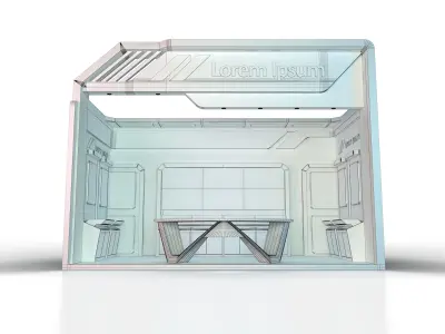 EXHIBITION STAND PACKAGE 03 3D Model Collection
