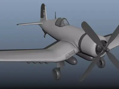 Vought F4U Corsair Low-poly 3D model purchase