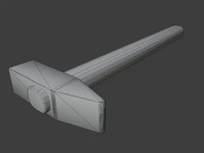 Old Hammer Low-poly 3D model purchase