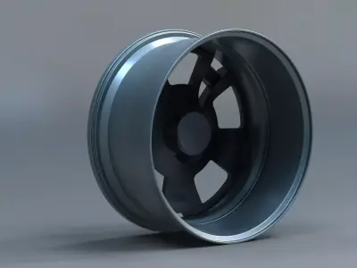 Rims blue carbon tuning part industrial 3D model