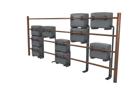 Condenser Aircon Low-poly 3D model